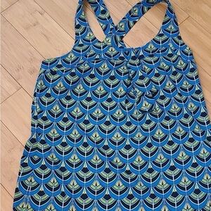 Blue and Green Patterned Tank Top